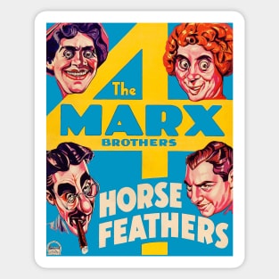 The Marx Brothers in Horse Feathers Movie Poster Sticker